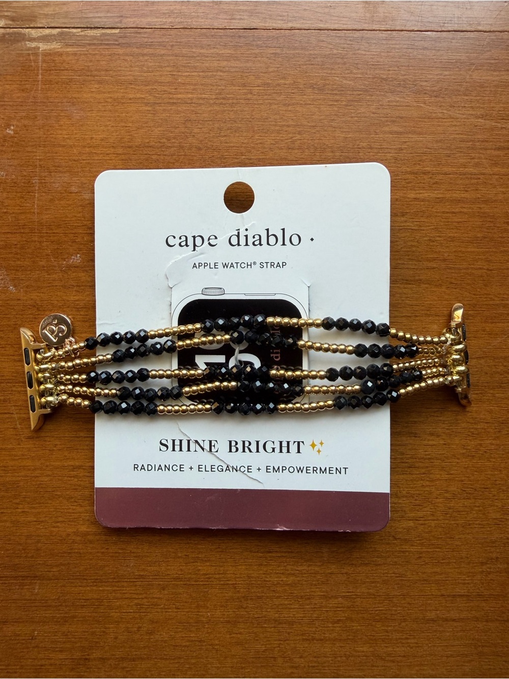 Cape Diablo Black & Gold Multi-Strand Beaded Apple Watch Band
